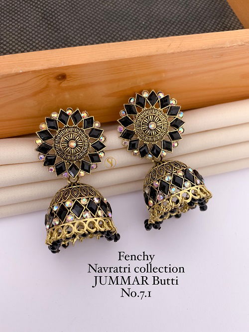 5 Fancy Designer Navratri Special Earring Kansar Jummar Wholesale Price In Surat	